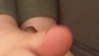 Rubbing small dick on wife big feet until cum