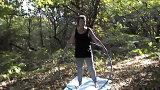 My Hoola Hoop Striptease Workout in the Woods